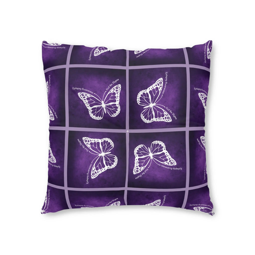 Epilepsy Awareness Butterfly Tufted Floor Pillow