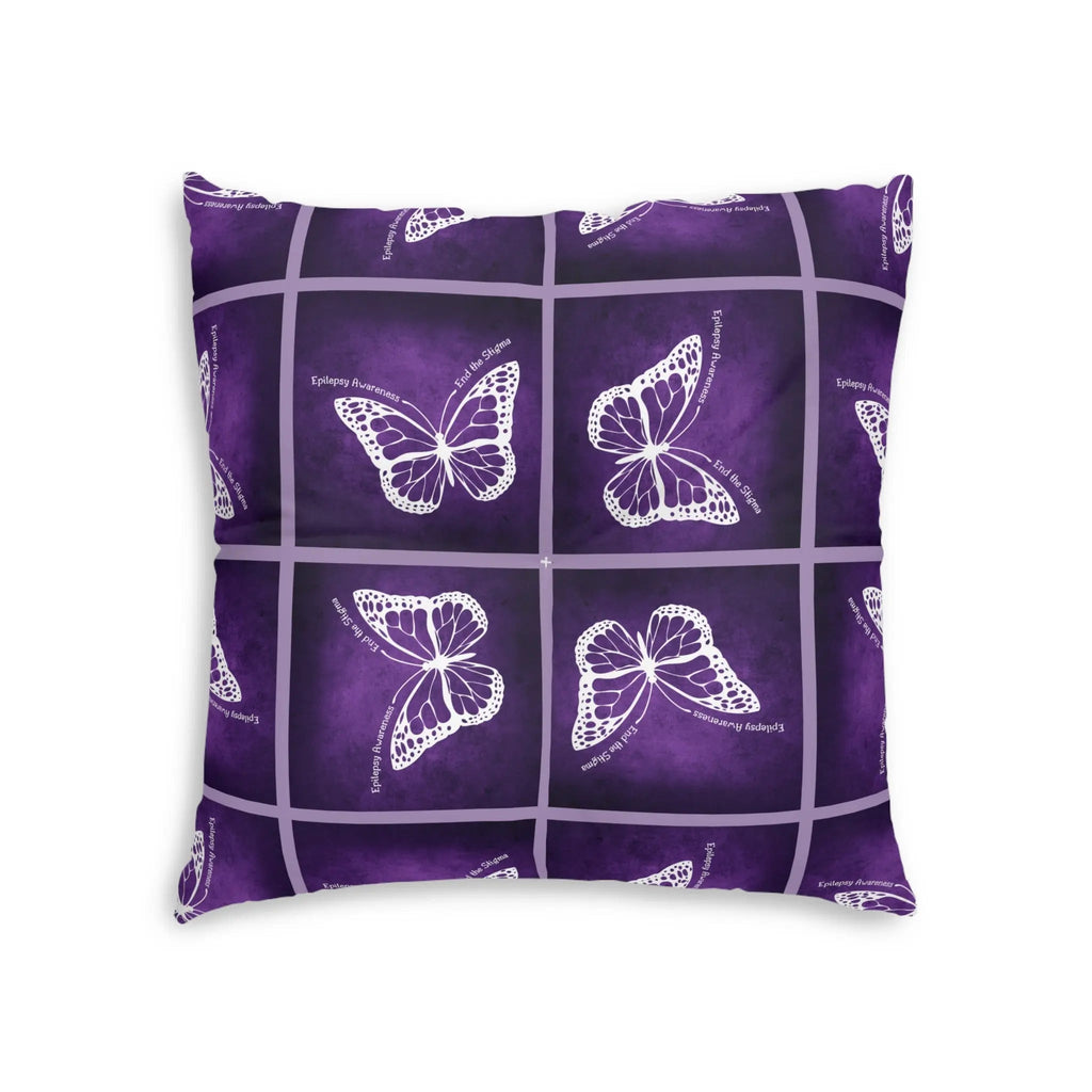 Epilepsy Awareness Butterfly Tufted Floor Pillow
