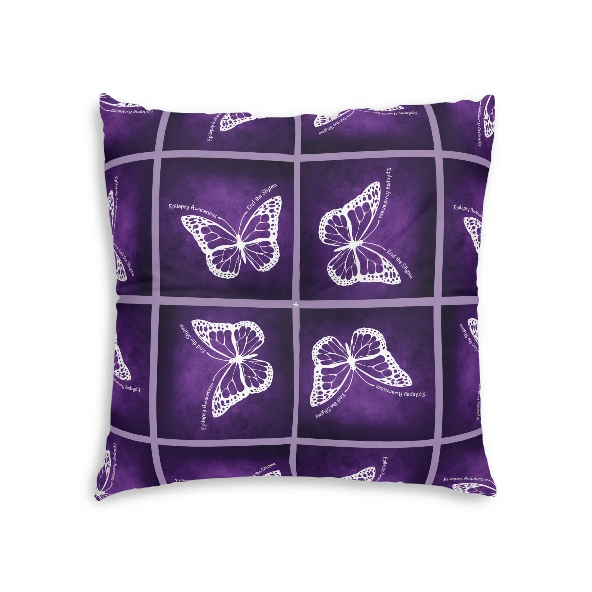 Epilepsy Awareness Butterfly Tufted Floor Pillow