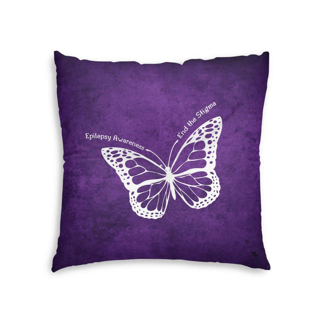 Epilepsy Awareness Butterfly Tufted Floor Pillow - End the Stigma