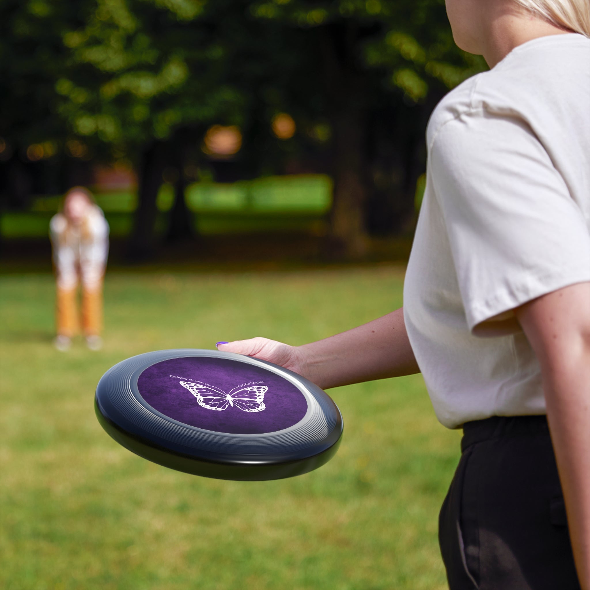 Epilepsy Awareness Flying Disc - End the Stigma Butterfly Design