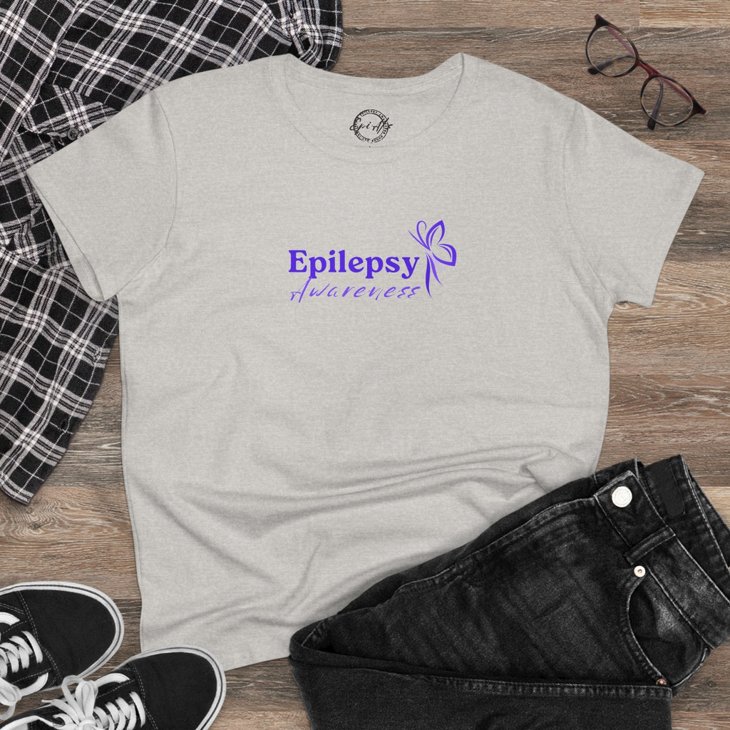 Women's Purple Ribbon Epilepsy Awareness T-Shirt - Show Your Support