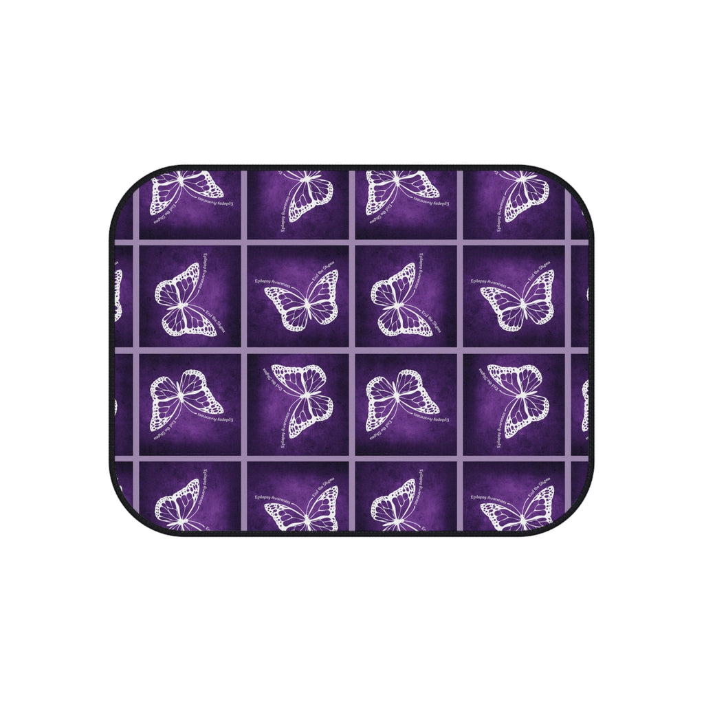 Epilepsy Butterfly Car Mats Set - Elegant Purple Floor Protection
