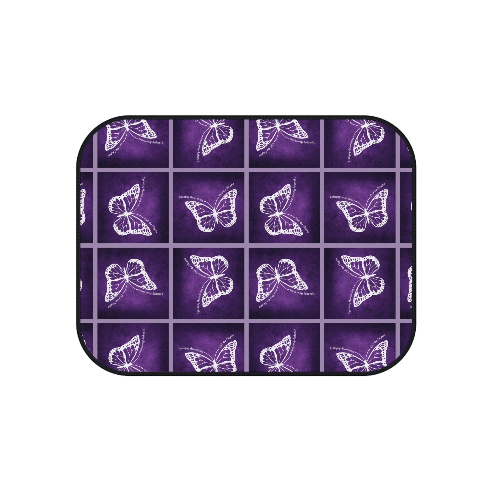 Epilepsy Butterfly Car Mats Set - Elegant Purple Floor Protection