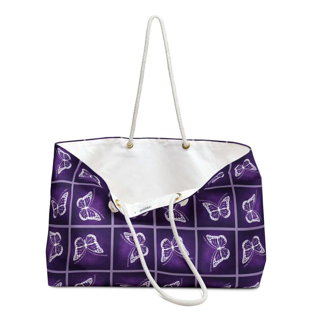 Epilepsy Butterfly Weekender Bag