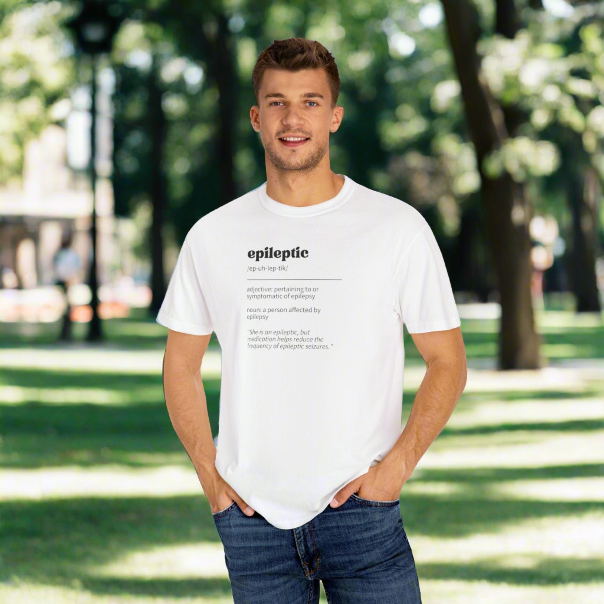 Epileptic Definition Unisex Garment-Dyed T-shirt