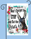 Eat Roses Garden Flag