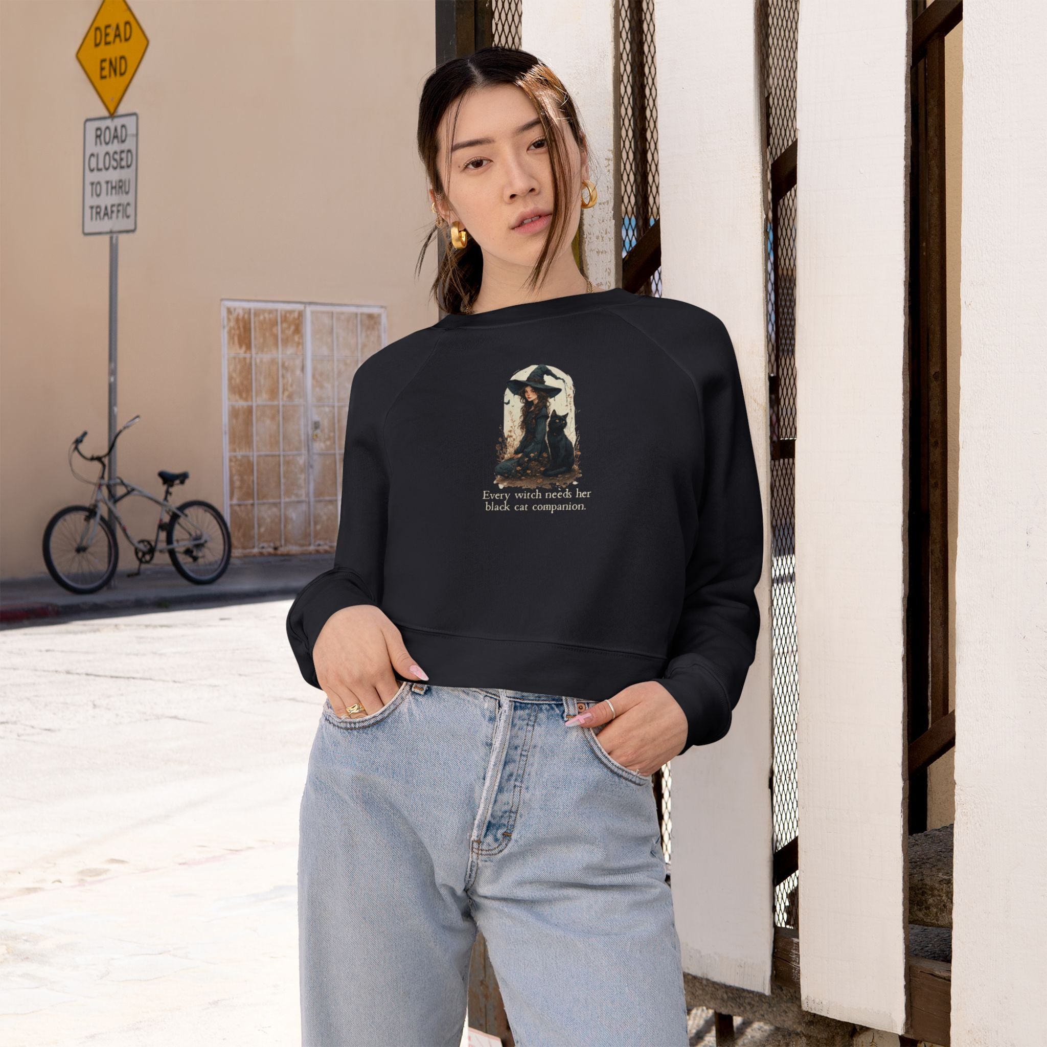 Every Witch Cropped Fleece Pullover for Women