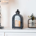 11'' High Memorial Lantern With Automatic Timer(black)