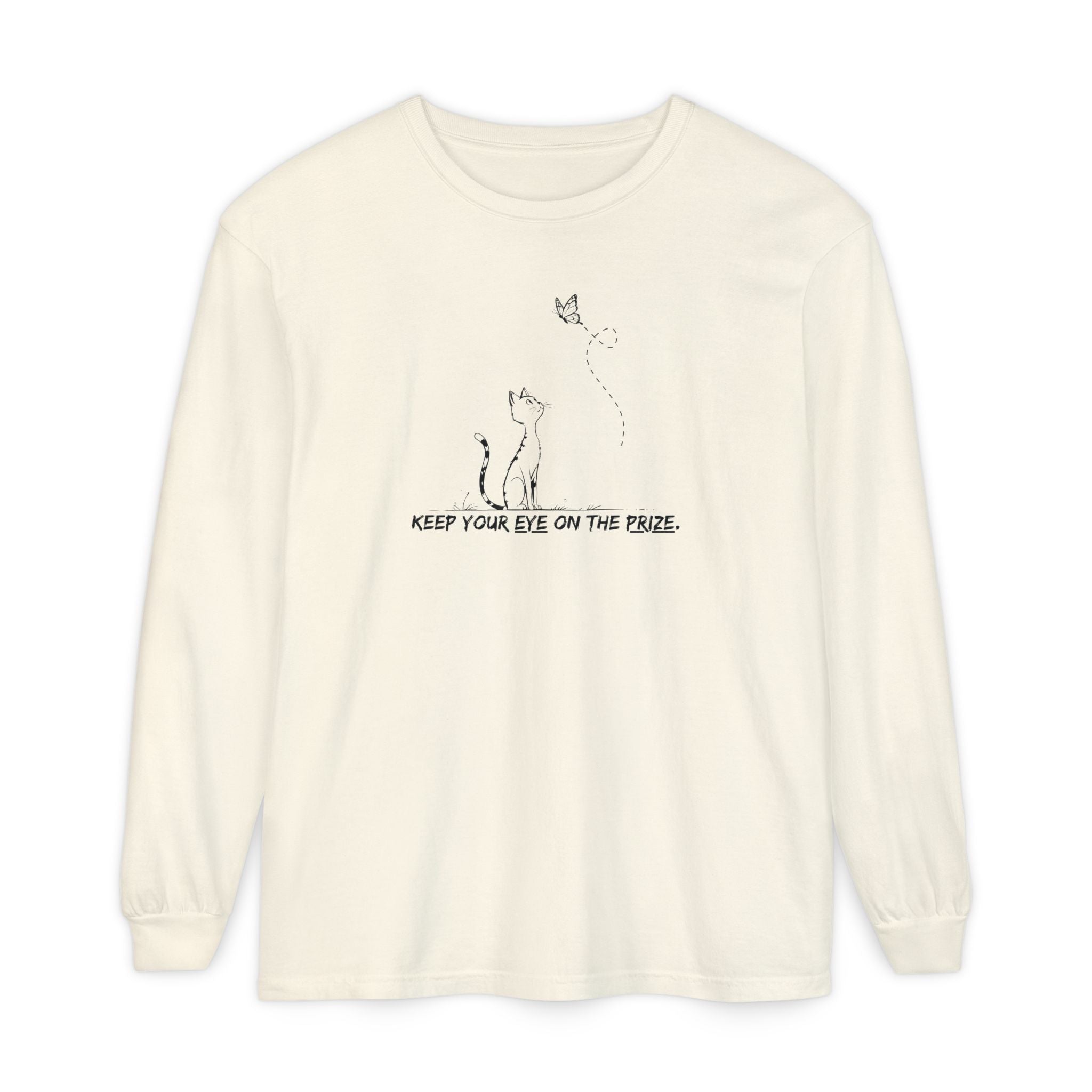 Eye-on-the-Prize Cat-Inspired Long-Sleeve Tee