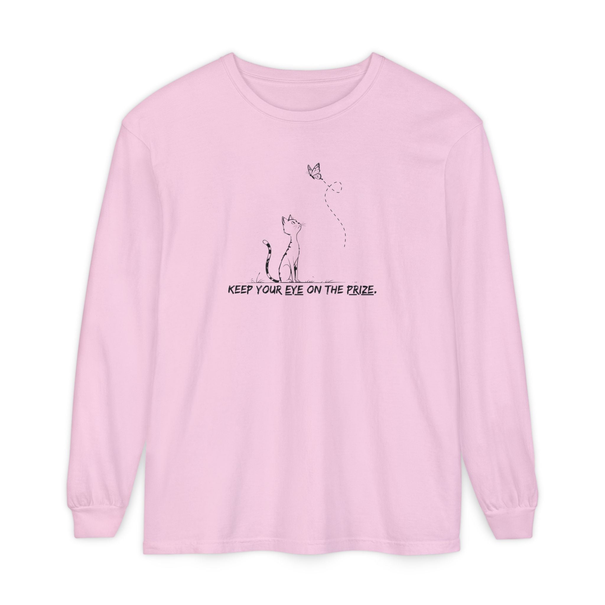 Eye-on-the-Prize Cat-Inspired Long-Sleeve Tee