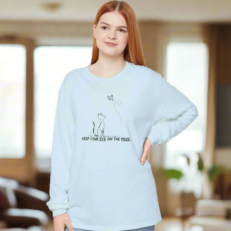 Eye-on-the-Prize Cat-Inspired Long-Sleeve Tee