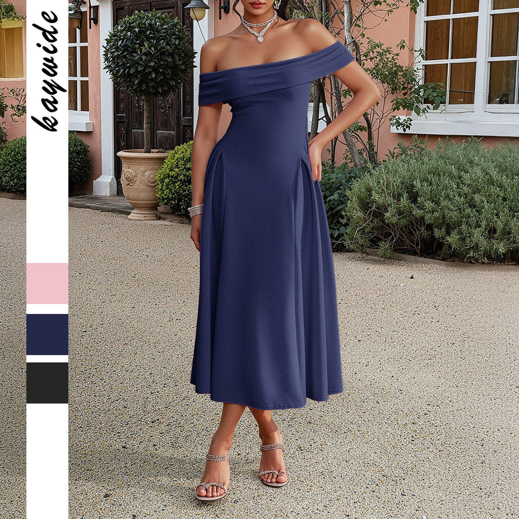 Elegant Tube Top Off-shoulder Dress Dress