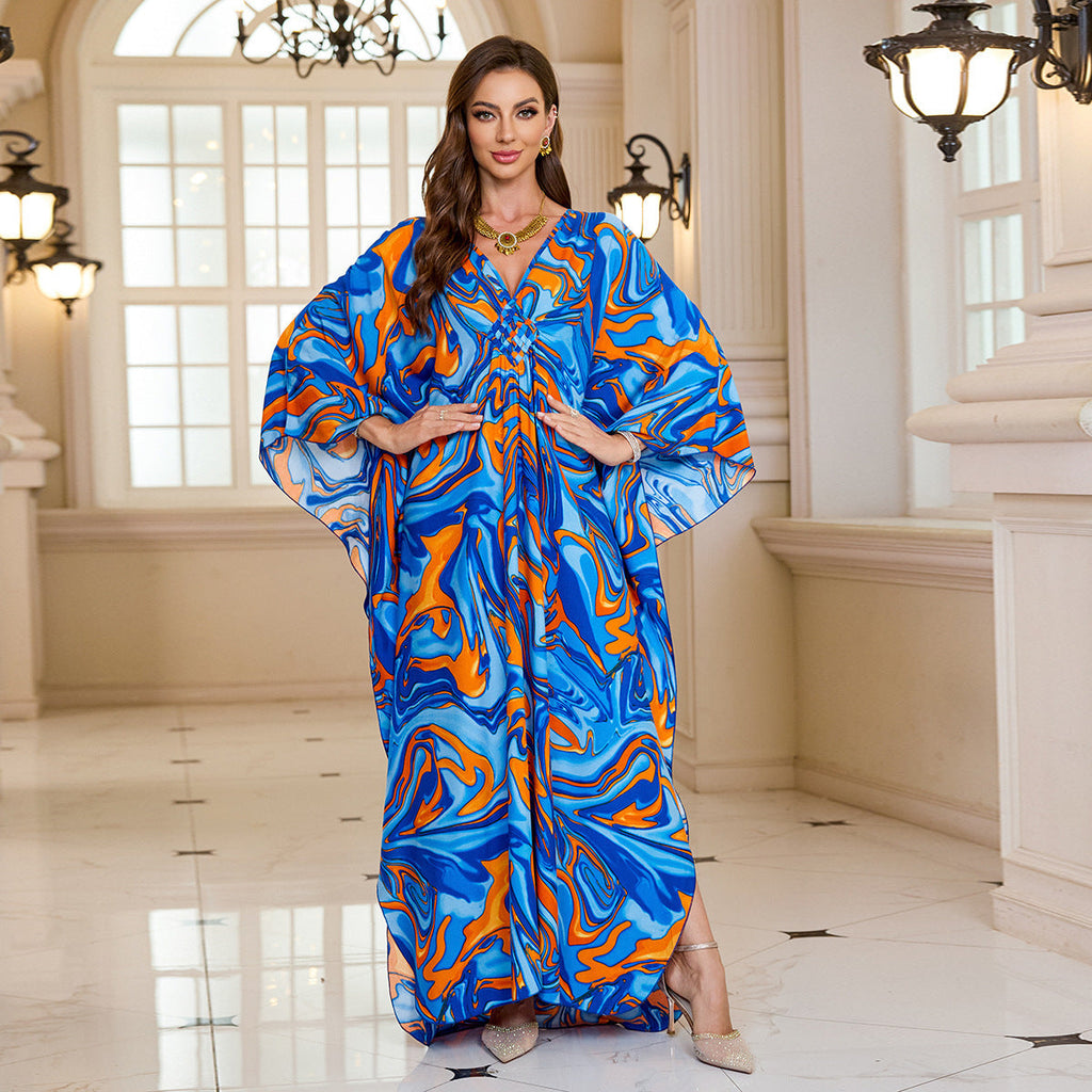 Fashion Personalized Cotton Printed Beach Dress Women