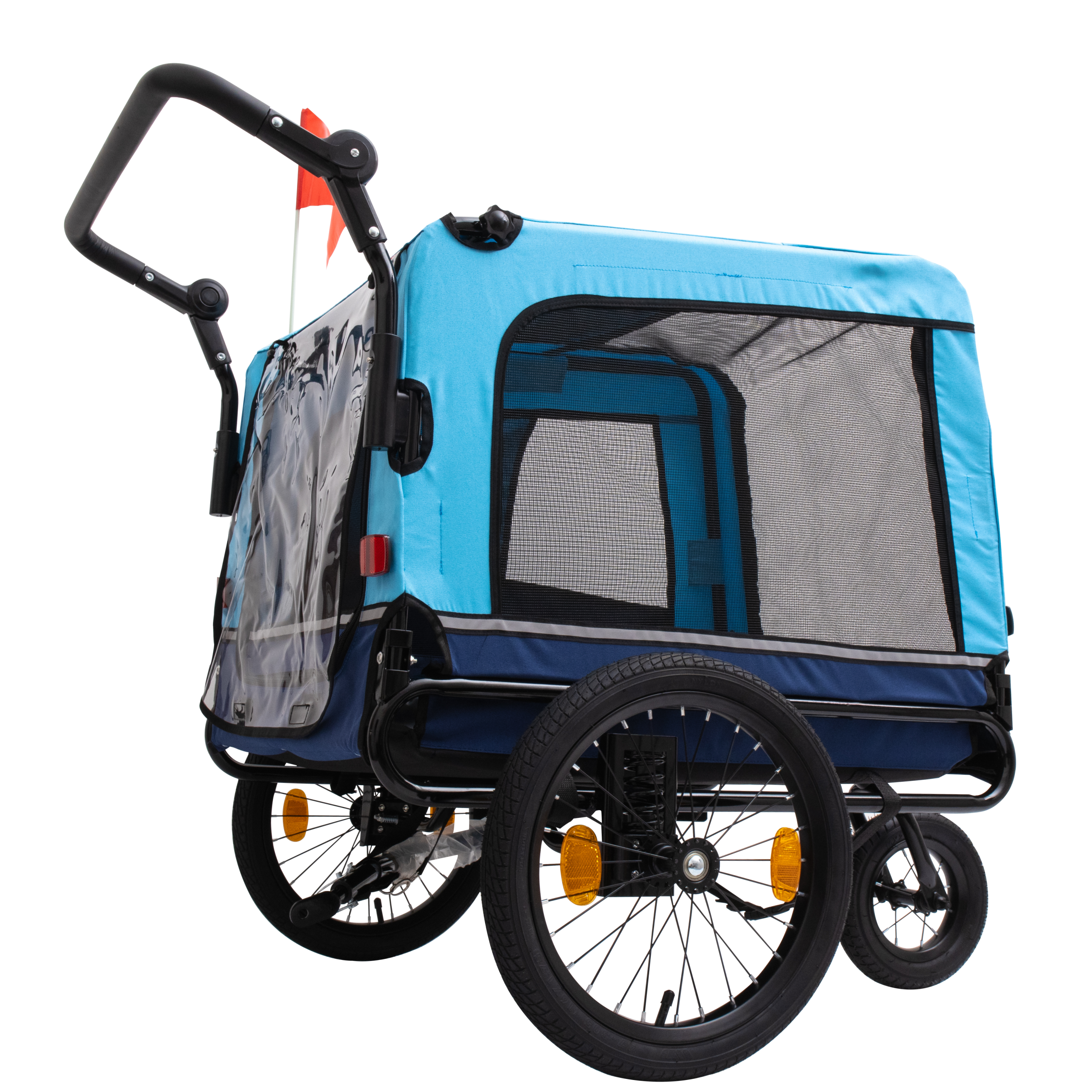 Outdoor Heavy Duty Foldable Utility Pet Stroller Dog Carriers Bicycle Trailer
