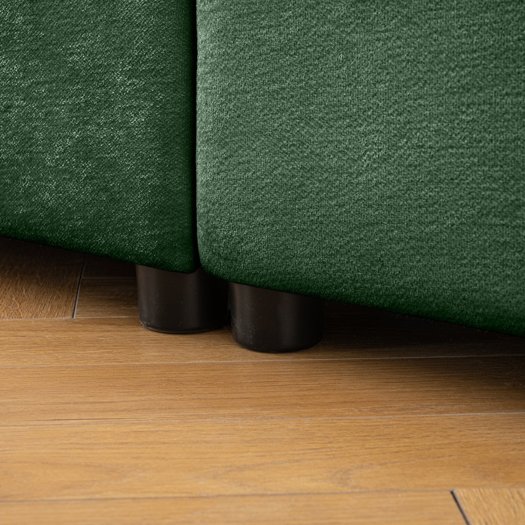 Modular Sectional Sofa with Storage, Cylindrical Backrest and Armrests Deep Comfortable Seating,Durable and Supportive for Living Room,4 Seat Sofa,Green