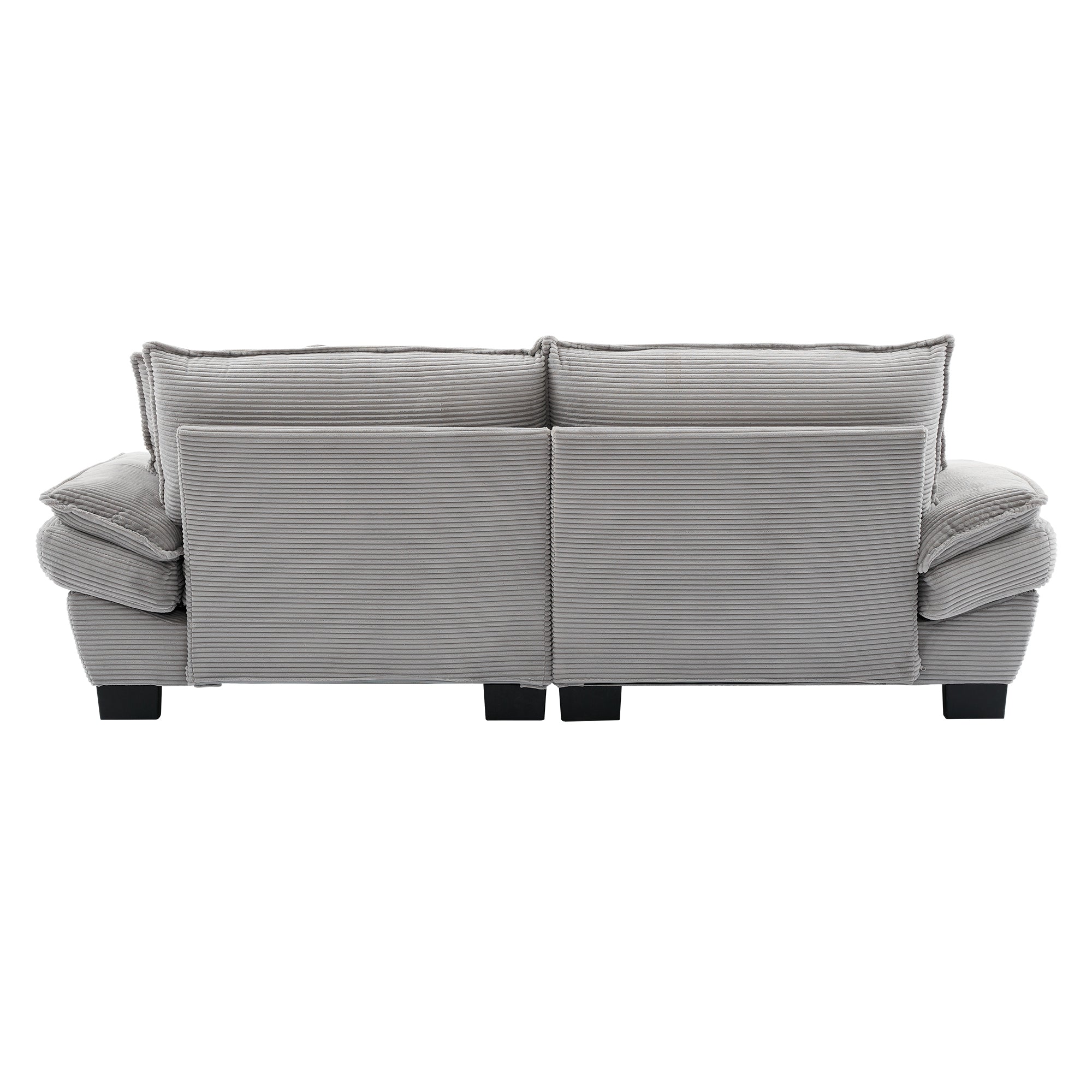 Corduroy Sofa Sleeper Couch Loveseat Sofa with Pillows Comfy Upholstered Deep Seat Sofa for Bedroom,Living Room,Apartment,Office,Dorm-Light Grey Corduroy