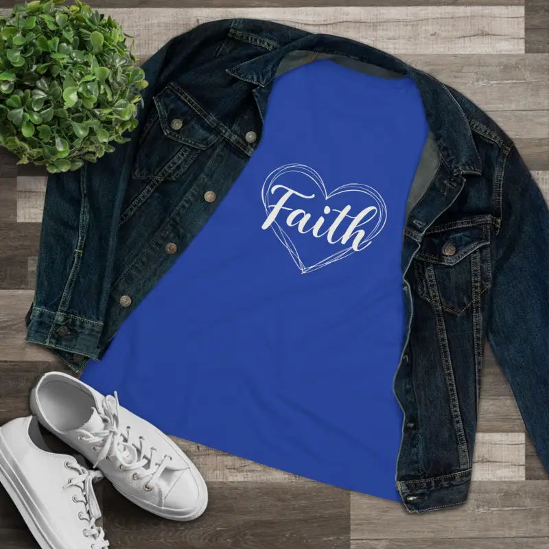 Ocean State Styles T Shirt Faith Heart Design Womens Tee