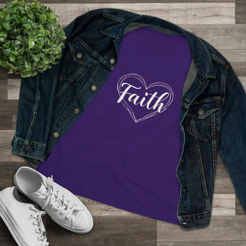 Ocean State Styles T Shirt Faith Heart Design Womens Tee
