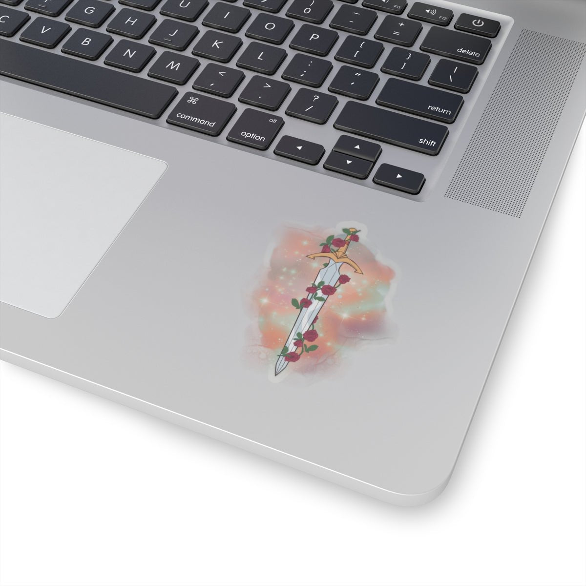 Fantasy Sword Clear Transparent Vinyl Sticker, 2.4" x 3.0"