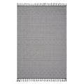 NAAR Guros Collection 6X9 White / Geometric Indoor/ Outdoor Area Rug