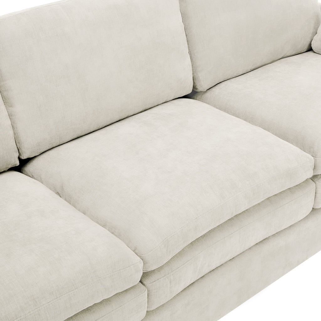 Cozy Upholstered Sofa Set Oversized Comfy Cloud Sofa Double Cushion Sofa Group Plush Cushion Sofa Couch for Living Room, Beige