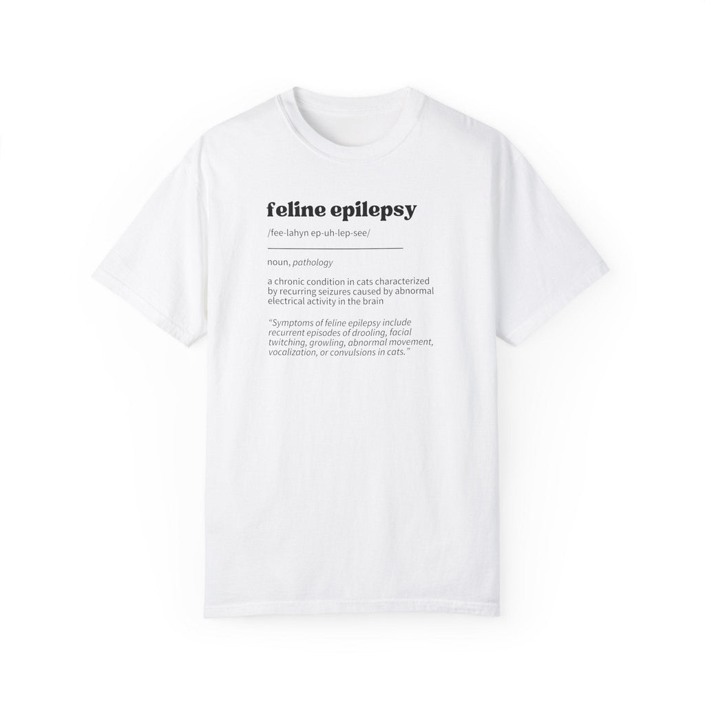 Feline Epilepsy Definition Unisex Garment-Dyed T-shirt