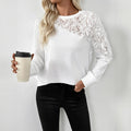 Rose Three-dimensional Flower Decorative Long Sleeve sweater