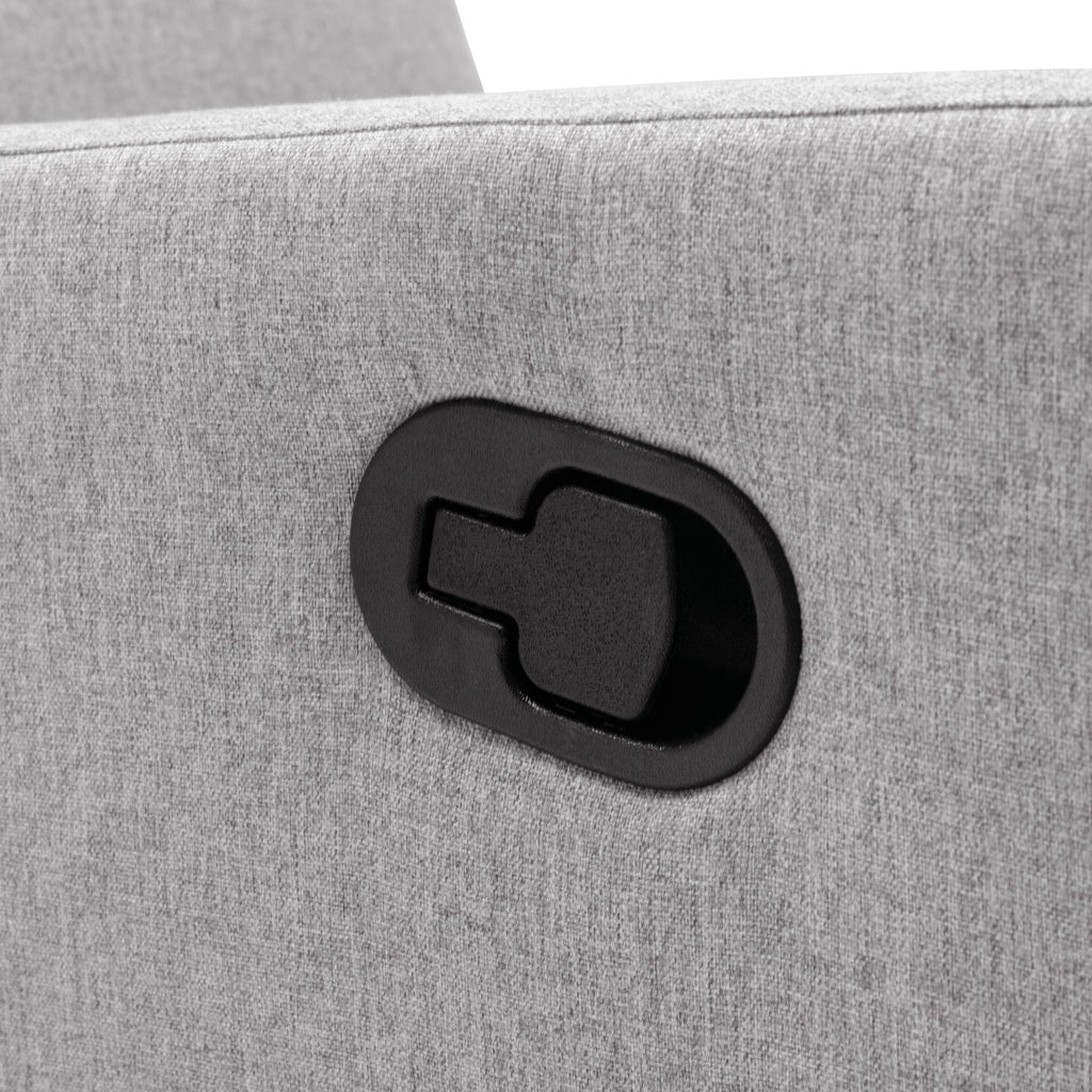 Modern Upholstered Rocker Nursery Chair Plush Seating Glider Swivel Recliner Chair, Gray Linen