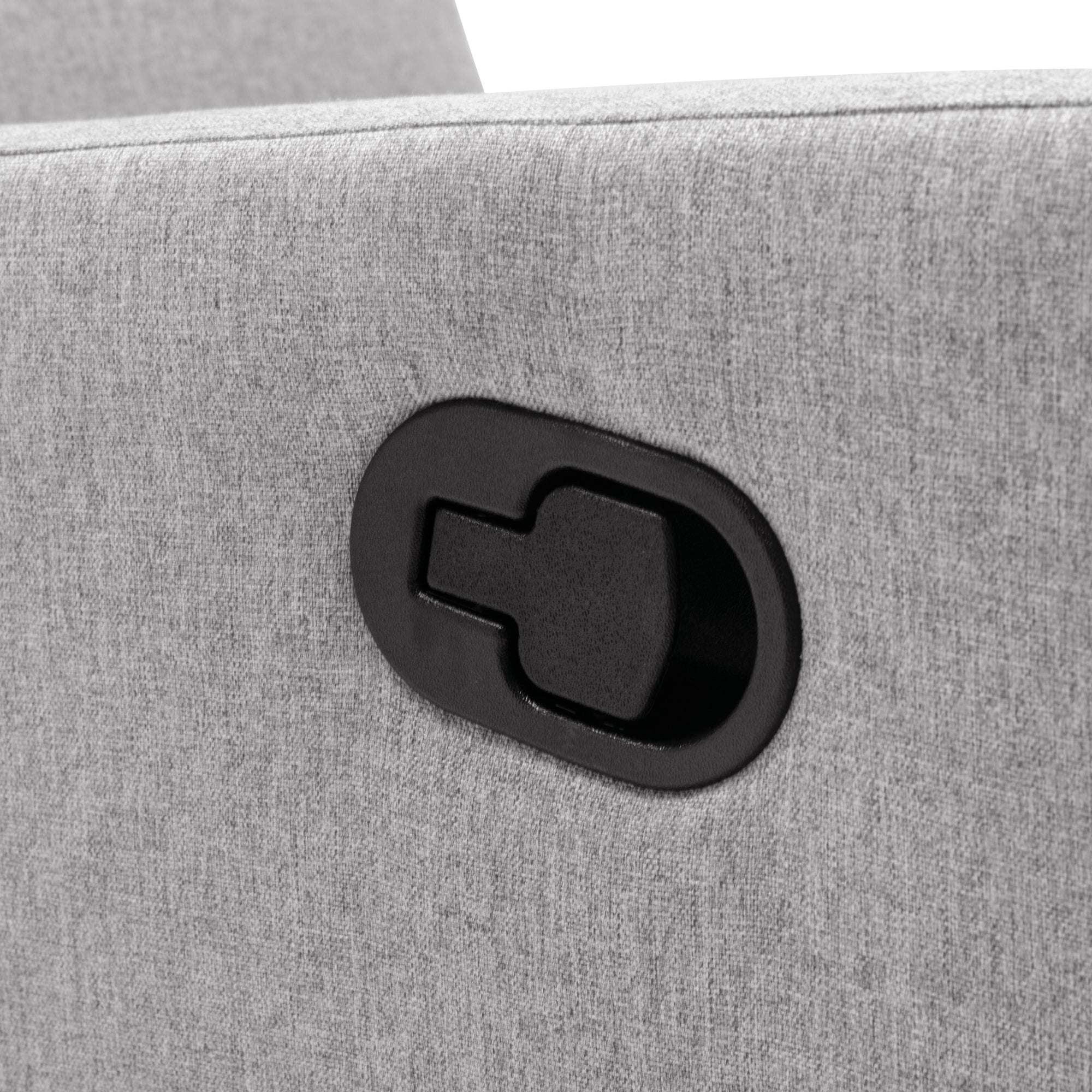 Modern Upholstered Rocker Nursery Chair Plush Seating Glider Swivel Recliner Chair, Gray Linen