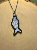 Fish Skeleton and Moonstone Necklace