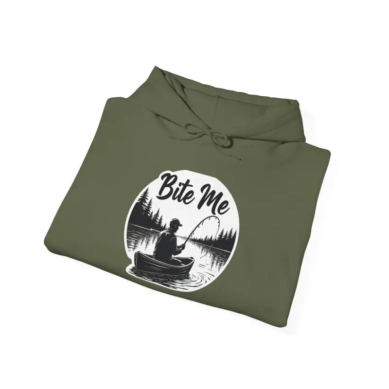 Ocean State Styles Hooded Sweatshirt Fishing Bite Me Unisex
