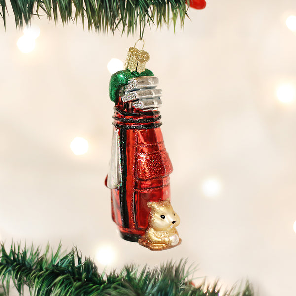 Gold Bag Glass Ornament