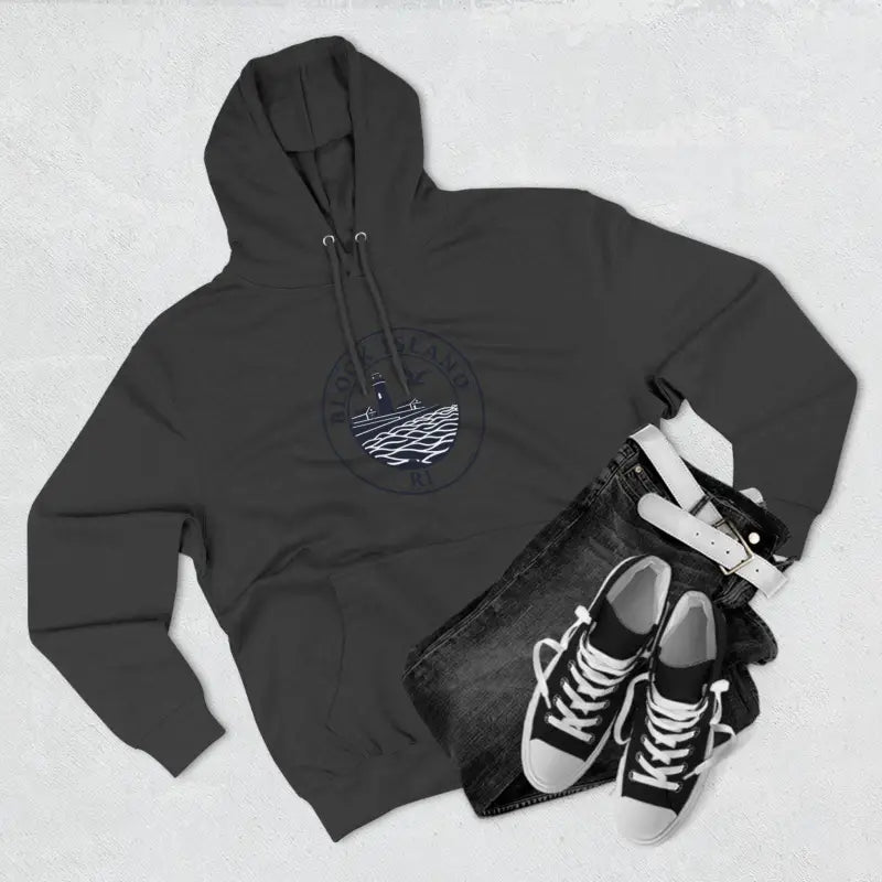 Ocean State Styles Hoodie Block Island Lighthouse Design