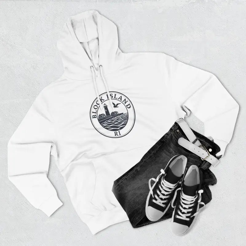 Ocean State Styles Hoodie Block Island Lighthouse Design