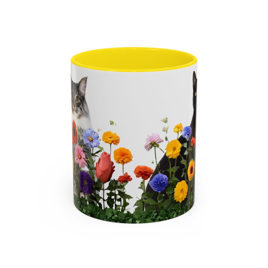 Floral Cats Coffee Mug