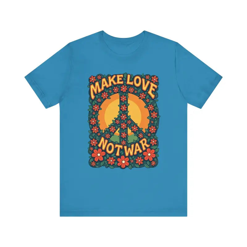 Ocean State Styles T Shirt Floral Peace Sign Cotton