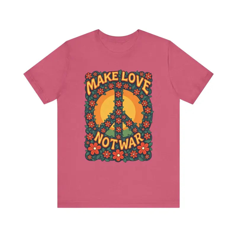 Ocean State Styles T Shirt Floral Peace Sign Cotton
