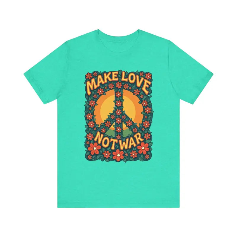 Ocean State Styles T Shirt Floral Peace Sign Cotton