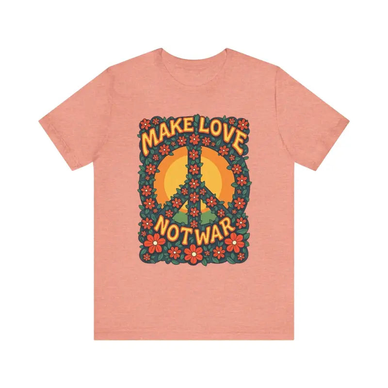 Ocean State Styles T Shirt Floral Peace Sign Cotton