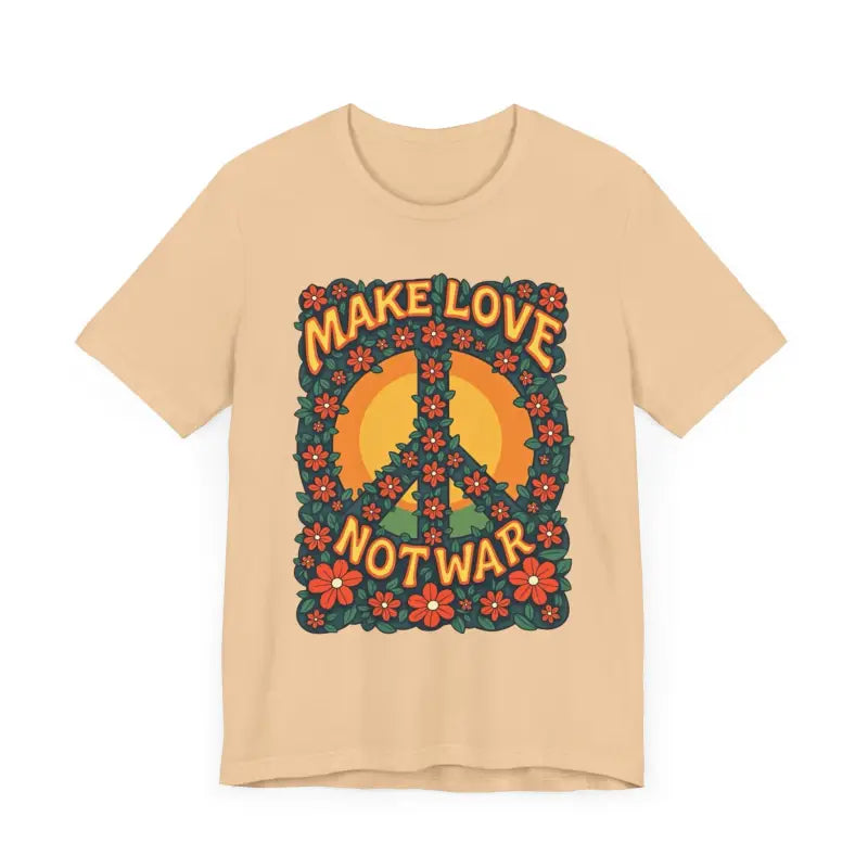 Ocean State Styles T Shirt Floral Peace Sign Cotton