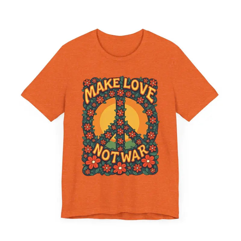 Ocean State Styles T Shirt Floral Peace Sign Cotton