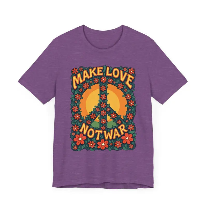 Ocean State Styles T Shirt Floral Peace Sign Cotton
