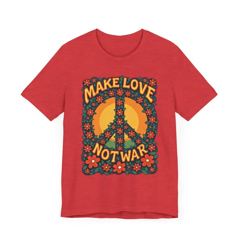Ocean State Styles T Shirt Floral Peace Sign Cotton