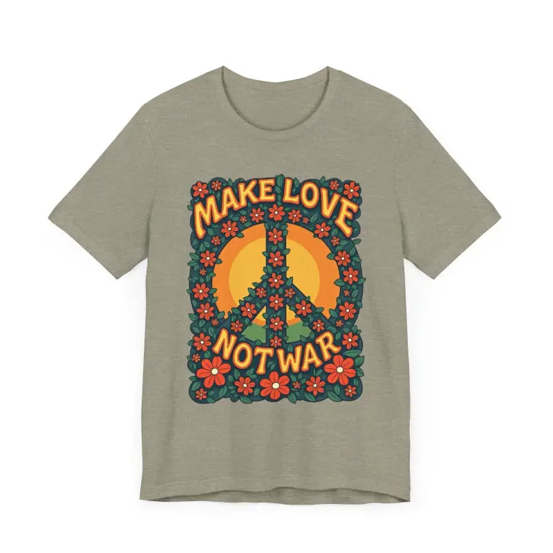 Ocean State Styles T Shirt Floral Peace Sign Cotton