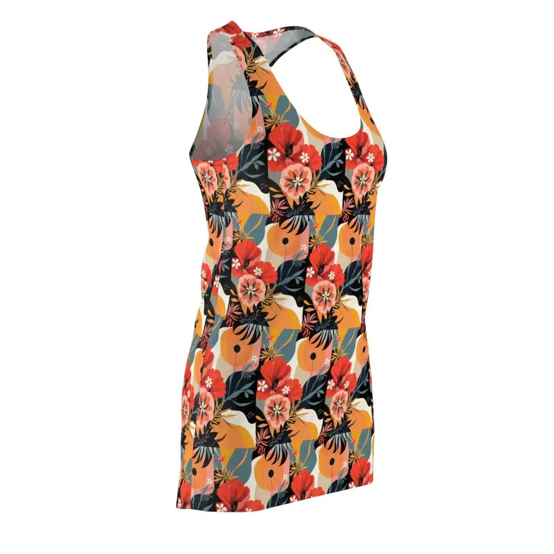 Ocean State Styles Floral Print Racerback Dress Polyester