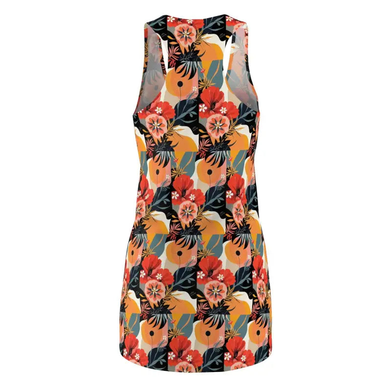 Ocean State Styles Floral Print Racerback Dress Polyester