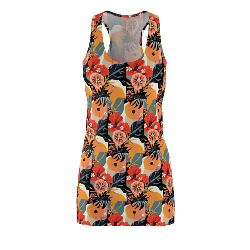 Ocean State Styles Floral Print Racerback Dress Polyester
