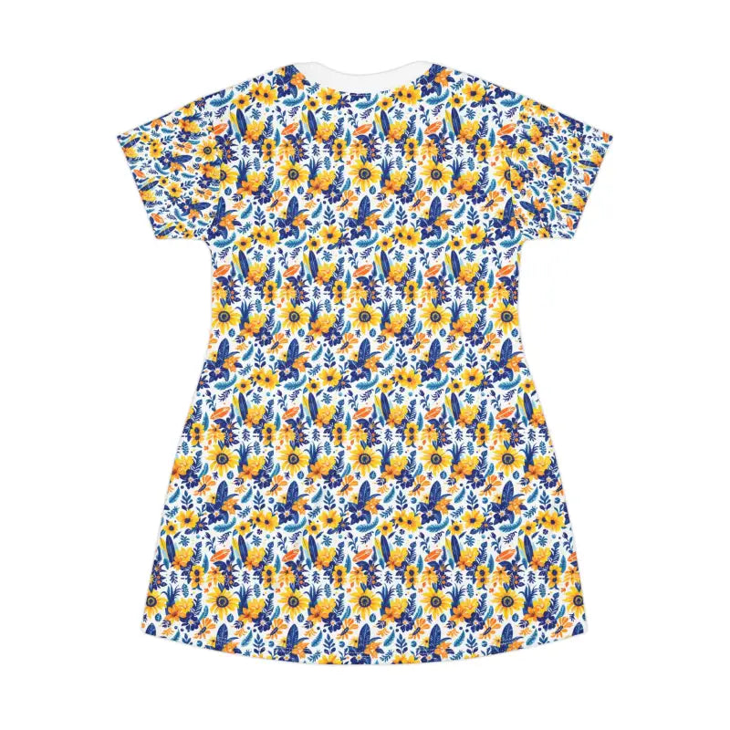 Ocean State Styles FloraWear Floral Print T Shirt Dress