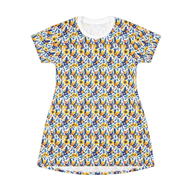 Ocean State Styles FloraWear Floral Print T Shirt Dress